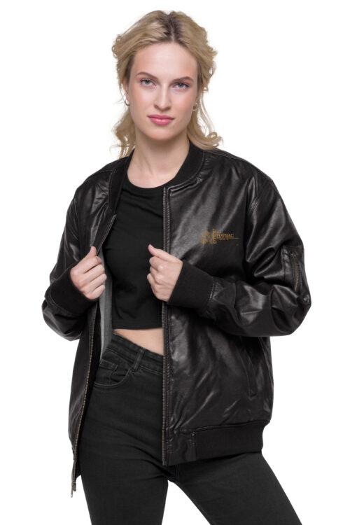 Leather Bomber Jacket