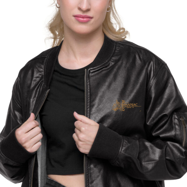 Leather Bomber Jacket - Image 3