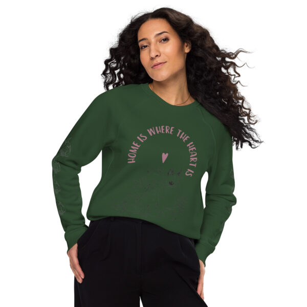 Unisex organic raglan sweatshirt - Image 10