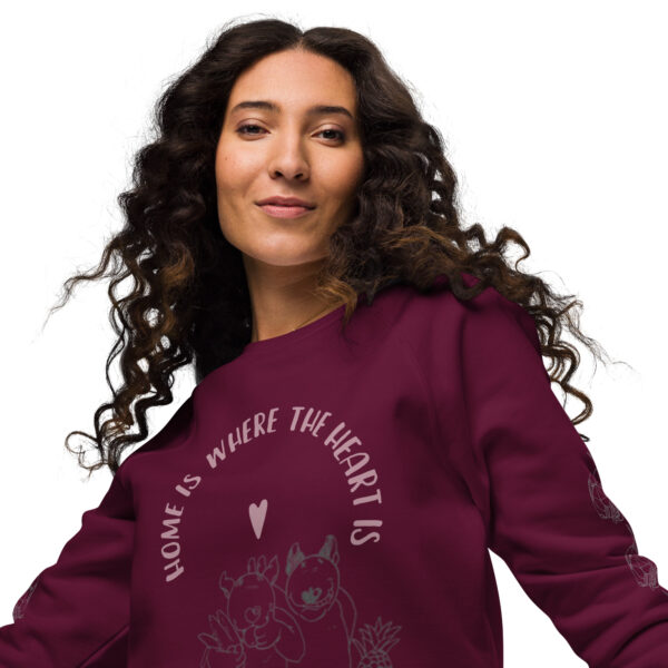 Unisex organic raglan sweatshirt - Image 5