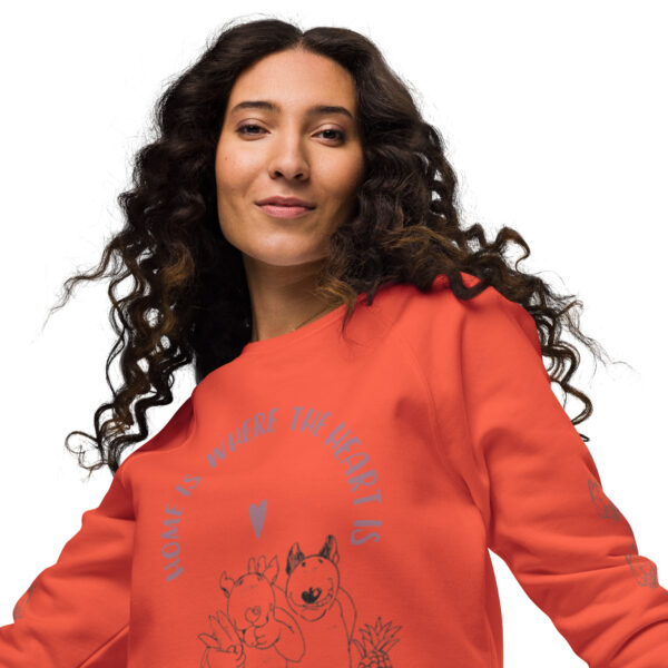 Unisex organic raglan sweatshirt - Image 14