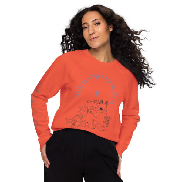 Unisex organic raglan sweatshirt - Image 13