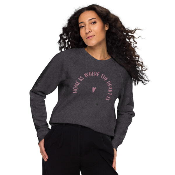 Unisex organic raglan sweatshirt - Image 7