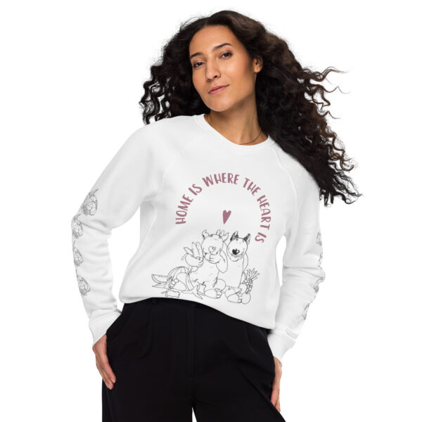 Unisex organic raglan sweatshirt - Image 16