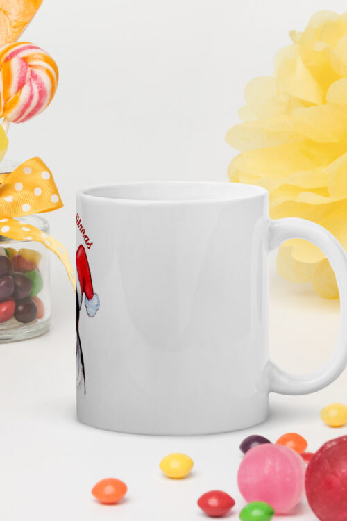 White glossy mug